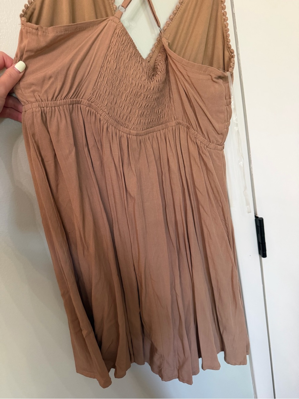 wild fable Tan V-Neck Spaghetti Strap Dress - Picture 5 of 11